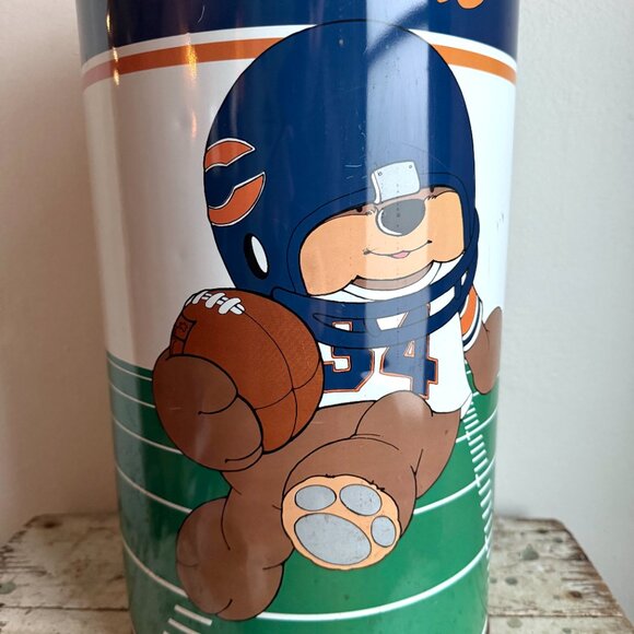 Rare Vintage 1980s Chicago Bears NFL Trash Can Football Collectible - Picture 4 of 11